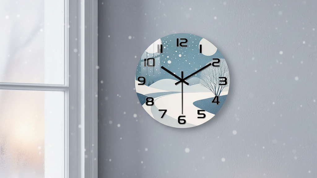 Winter Landscape Wall Clock Lifestyle